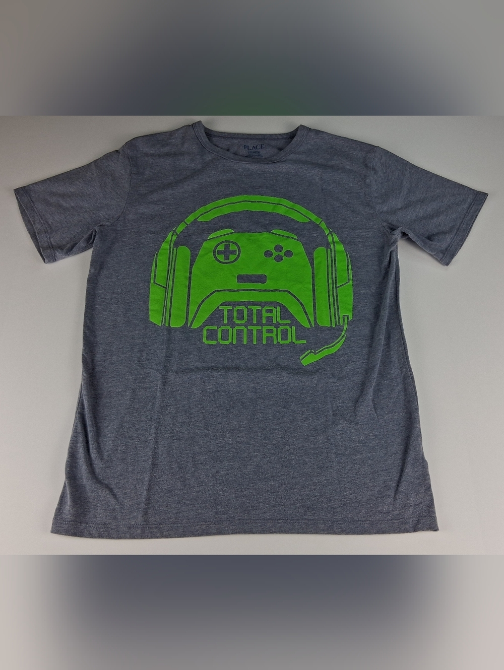 Boys The Children's Place Graphic T-shirt Size XXL w/ Green Gaming/Gamer Design